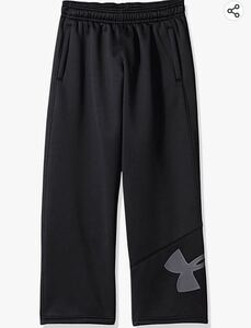 アンダーアーマー/UNDER ARMOUR/パンツ/ジャージ/ズボン/長ズボン/子供/120cm/130cm/YSM/黒/グレー/フリース/裏起毛/1299348/男の子/女の子