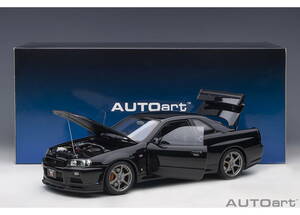 Aa 1/18 R34 GT-R Vスペック II （ブラックパール）77407 新品未開封 BNR34 GTR nismo オートアート