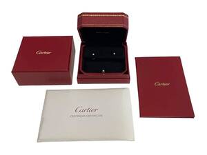 【中古品】Cartier カルティエ ピアス ダイヤ ダムール 750WG 重量: 約1g 証明書 レディースアクセサリー L59709RD