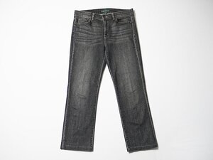 Ralph Lauren　ラルフローレン　デニムパンツ　黒　正規品　サイズ８　ユーズド加工　ストレッチ　ブラックジーンズ　LAUREN JEANS CO.　