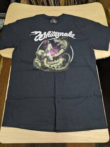 【服飾】 ビンテージ レア Tシャツ バンド 当時物? WHITESNAKE ホワイトスネイク 公式 M 黒 半袖