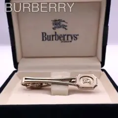 美品✨箱付き✨　BURBERRY バーバリー　ネクタイピン　ロゴ　ゴールド