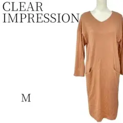 CLEAR IMPRESSION オレンジ ワンピース カジュアル Ｍ