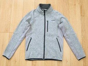 【良品】phenix フェニックス＊フリースニットジャケット＊ミックスグレー＊M