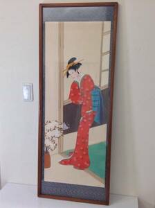 値引き♪ 浮世絵 日本画 版画？美人画 人物画 額装 作者不詳（5）