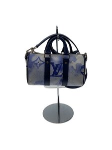 LOUIS VUITTON◆キーポルXS_ウォーターカラーモノグラム_BLU/レザー/BLU/総柄