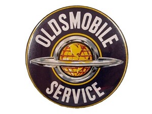 ビッグ缶バッチ OLDSMOBILE オールズモビル アメリカ雑貨 アメリカン雑貨