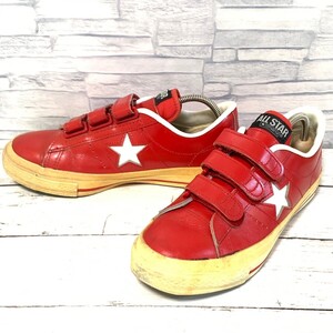 R7023bL 日本製 CONVERSE コンバース ベルクロ ワンスター ローカットスニーカー メンズレディース レザー本革 サイズ5 1/2 (24.5cm位)