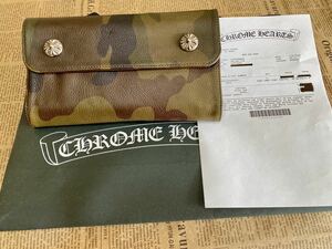 【新品未使用】クロムハーツ CHROME HEARTS 財布 Wave Wallet ウェーブ ウォレット クロスボタン タンクカモ 迷彩 インボイス付属