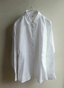 美品　UNIQLOユニクロプレミアムリネンシャツ　白　XL