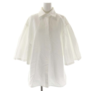 マックスマーラ MAX MARA 22SS Cotton poplin shirt シャツ 八分袖 38 白 ホワイト /MI ■OS レディース