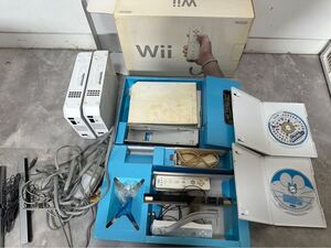 Nintendo ニンテンドー Wii 本体 3台まとめて RVL-001 1つ箱付き　付属品・ソフトあり　傷、汚れあり　本体通電確認済　100サイズ