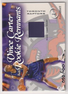 NBA VINCE CARTER 2000-01 FLEER ROOKIE REMNANTS FLEER LEGACY Game-Used Court BASKETBALL Raptots /100 枚限定 ビンス・カーター