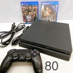 6AC042 SONY ソニー ps4 プレイステーション 家庭用 テレビ ゲーム 本体 コントローラー ソフト 龍が如く 中古 現状品 通電OK 動作未確認