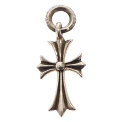 CHROME HEARTS (クロムハーツ) TINY CH CROSS タイニーCHクロス チャーム シルバーネックレストップ シルバー