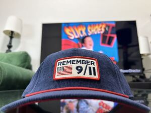 USA NY Remember 9/11 コーデュロイ　キャップ　ネイビー