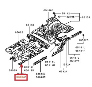 ☆廃盤希少☆未使用☆ CP9A サイドメンバー フロント 右 ランエボ５ ランサーエボリューション エボ4/5/6 フロア 躯体 事故 修理 GSR RS