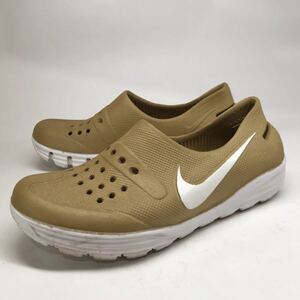 即決!レア! nike SOLASOFT SANDAL 薄茶系 白 M8 / 26cm / ナイキ ソーラーソフト サンダル スリッポン クロッグ モック