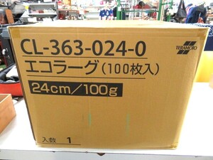 ■未使用■エコラーグ CL-363-024-0 テラモト 100枚入 不織布モップ サイズ約240mm×220mm 吸水 吸油 水拭き