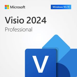 最新版Microsoft Visio Professional 2024 永続Windows10、11 1PC オンラインコード版