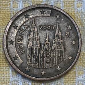● 【中古】ユーロセント　スペイン発行　2ユーロセント　硬貨　コイン