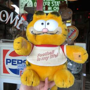 即決価格 80s Garfield ヴィンテージ ガーフィールド フットボール Tシャツ ぬいぐるみ