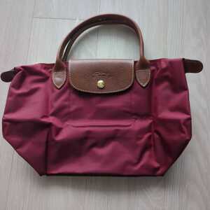 新品★ロンシャン★Longchamp★プリアージュ★お買い物に最適な大きさ★35×21×14㎝★あずき赤★小さめ