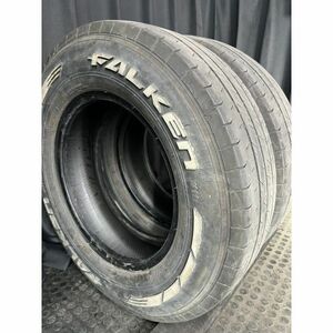 ファルケン W11 195/80R15 107/105N LT ホワイトレター 日本製 2本SET◇2022年製5分山オンロードタイヤ◇中古 数カ所に傷あり◇手渡し可