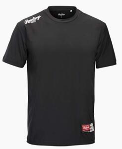 ローリングス(Rawlings) 野球用 (超伸)プレーヤーTシャツ AST10F01T ブラック/ホワイト サイズ L