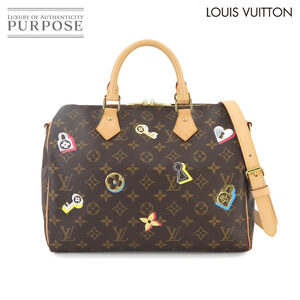 新品同様 ルイ ヴィトン LOUIS VUITTON モノグラム ラブロック スピーディ バンドリエール 30 2way バッグ ブラウン 90243315