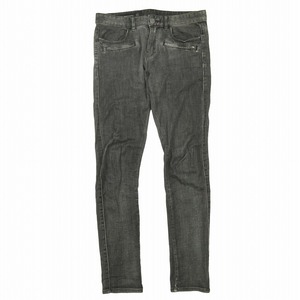 美 ジョルジオアルマーニ GIORGIO ARMANI ウォッシュド ストレッチ スキニー パンツ ボトムス ロング コットン USED加工 29