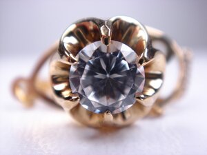 ★新品・送料無料★１８金キュービックジルコニアタイタック★０．７５ｃｔ★