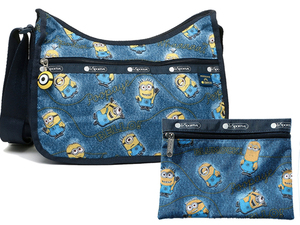 ♪新品♪LeSportsac 7520 ミニオンズ Minions クラッシクホーボー♪G508 DENIM PATCHES♪レスポ Clsssic Hobo