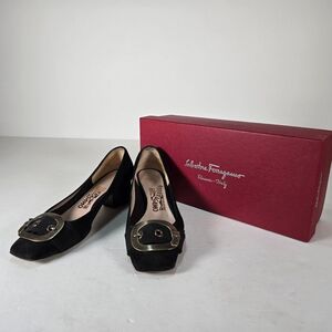 Ferragamo フェラガモ レディース ハイヒール/パンプス ブラック 23.5cm No.59