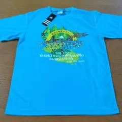 W☆新品☆アディダス☆紀州口熊野マラソン　Ｔシャツ☆Ｌ☆男性用☆青色☆