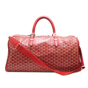 ［銀座店］GOYARD ゴヤール クロワジュール55 ボストンバッグ PVCコーティングキャンバス レッド レディース・メンズ DH84179