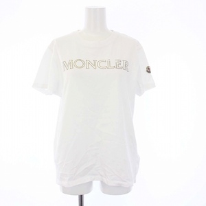 モンクレール MONCLER 22SS SS T-SHIRT Tシャツ カットソー 半袖 ロゴ L 白 ホワイト H10938C00013 /KH レディース