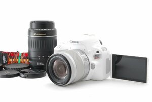 Canon キヤノン EOS Kiss X9 ホワイト ダブルズームキット 新品SD32GB付き ショット数4459回