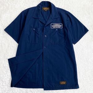 ☆NEIGHBORHOOD ネイバーフッド Classic Work クラシック ワークシャツ 半袖 ネイビー ロゴ 