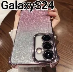 GalaxyS24 用 ケース　　ピンク　メタリック　ラメ　可愛い