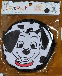 ポシェット　101匹わんちゃん　Dalmatian　ダルメシアン　犬　東京ディズニーランド　ポーチ　ミニ財布　貝型　シェル型　8cm　バッグ