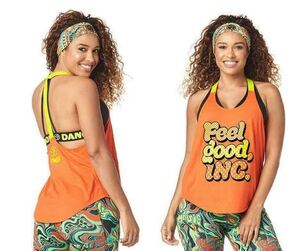 Zumba Fitness Feel Good Dance Good Tank - Cha Cha Cherry ズンバウェア　タンクトップ　オレンジ