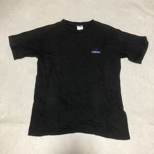 90s adidas アディダス Tシャツ 半袖Tシャツ ブラック 黒 半袖 MADE IN USA アメリカ製 vintage ヴィンテージ USA製