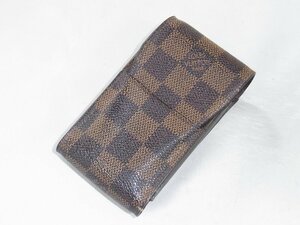 ルイヴィトン LOUISVUITTON 【イニシャル入り】エテュイ・シガレット PVCレザー ダミエ N63024 製番無し 良品