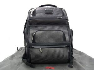 1円 ■極美品■ TUMI トゥミ アルファ3 PVC×レザー リュックサック バックパック ビジネスバッグ ブラック系 FI4695