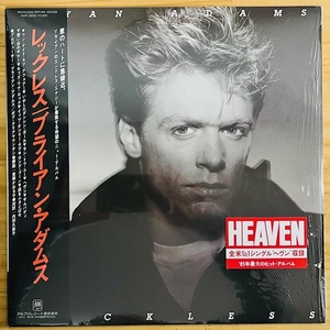 LP■ROCK/BRYAN ADAMS/RECKLESS/A&M AMP-28100/国内84年ORIG SHRINK OBI/帯 美品/ブライアン・アダムス/レックレス/大ヒット曲多収録人気盤