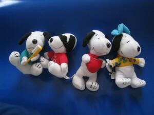 ■マクドナルド ハッピーセット SNOOPY スヌーピー ぬいぐるみ 2001年 4体　まとめて　 レア 希少 非売品◆中古◆