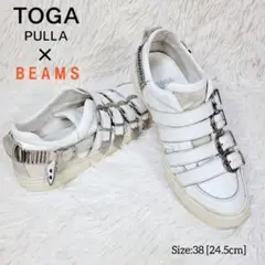 TOGA PULLA × BEAMS 別注 異素材/スニーカー/メタル/ハラコ