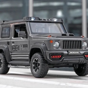 1:18 ミニカー グレー スズキ ジムニー オフロード SUV 合金 モデルカー おもちゃ ダイキャスト サウンド ライト おもちゃ 子供用 乗り物