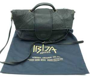 ☆IBIZA レザー パッチワーク 2way ショルダーバッグ MADE IN JAPAN☆イビサ 日本製